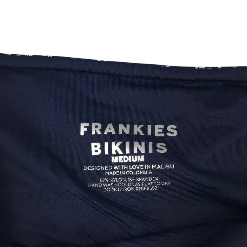 Frankies Bikinis Thea Ribbed Bandana Cutout One Piece Swimsuit in Dixie
